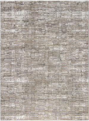 Homeroots 9' X 12' Brown And Ivory Abstract Non Skid Area Rug  Polyester 551383