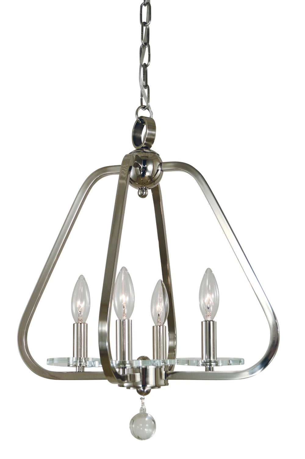 Framburg 4-light Triangulum Mini-chandelier - Stunning Design To Elevate Your Home's Elegance And Style! Polished Nickel Metal 5514 Pn