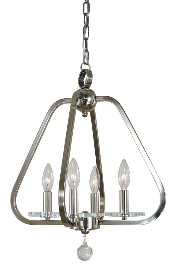 Framburg 4-light Triangulum Mini-chandelier - Stunning Design To Elevate Your Home's Elegance And Style! Polished Nickel Metal 5514 Pn