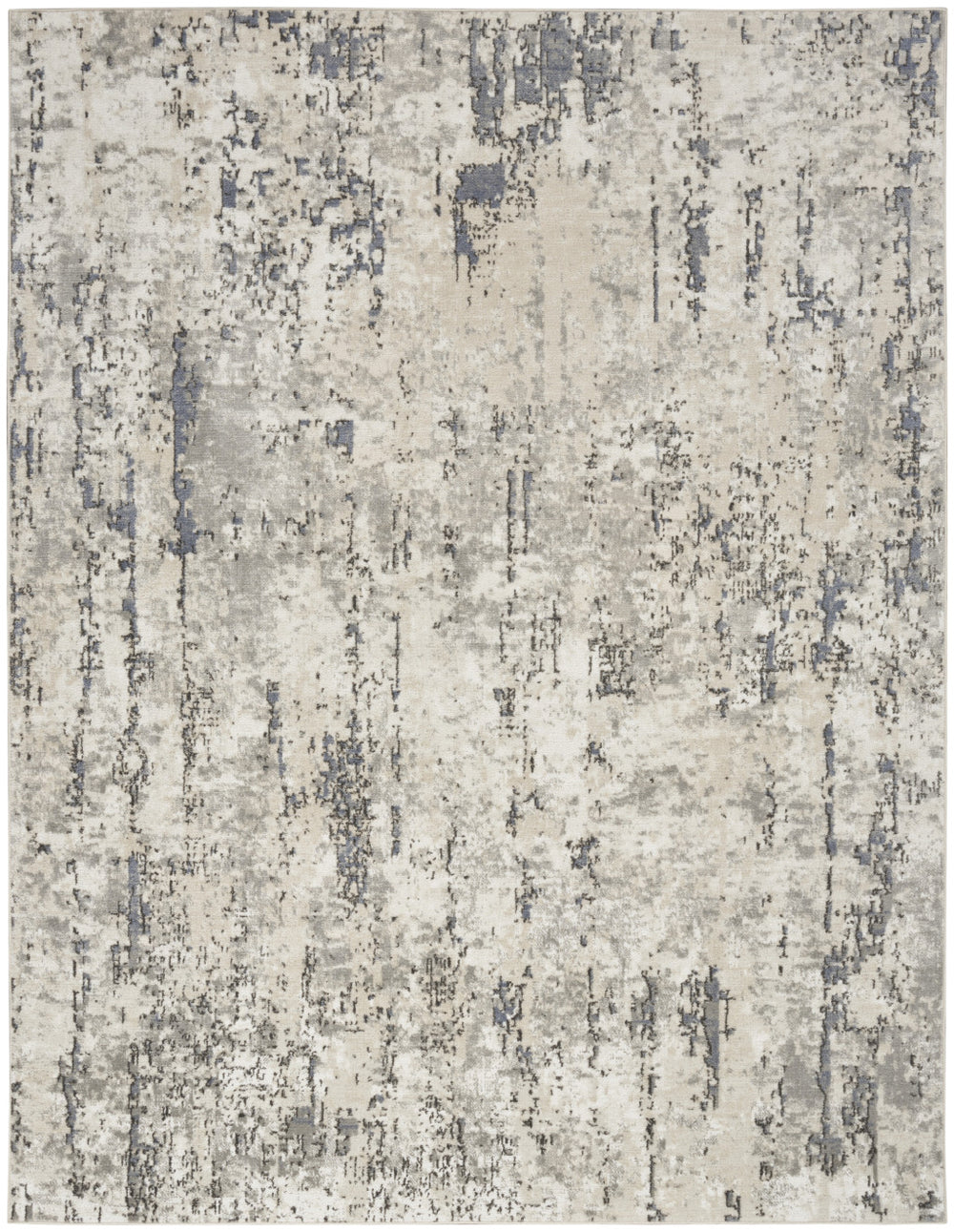 Homeroots 9' X 12' Cream Abstract Power Loom Area Rug  Polypropylene,Polyester 551400