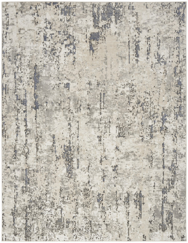 Homeroots 9' X 12' Cream Abstract Power Loom Area Rug  Polypropylene,Polyester 551400