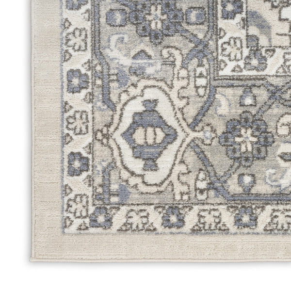 HomeRoots 9' X 12' Cream Floral Area Rug – Timeless Elegance for Living Rooms, Durable, Low-Maintenance Design 551401