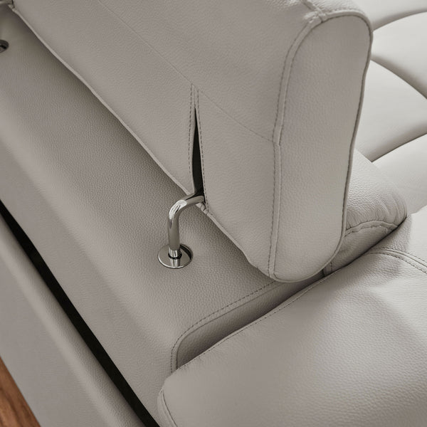 English Elm 4 Seats Wall-Hugger Reclining Sofa - Modern Electric Genuine Leather L-Shaped Couch With Usb Charging W2582S00155