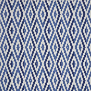 Homeroots 8' X 12' Ivory And Blue Geometric Distressed Non Skid Area Rug  Polypropylene 551408