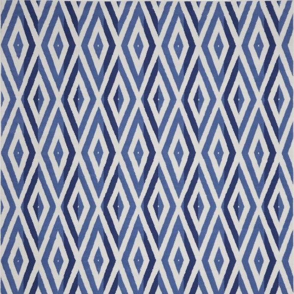 Homeroots 8' X 12' Ivory And Blue Geometric Distressed Non Skid Area Rug  Polypropylene 551408