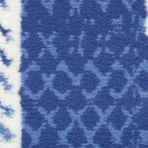 HomeRoots 7' Ivory and Navy Blue Abstract Distressed Area Rug – Durable, Stain-Resistant, Perfect for High-Traffic Spaces 8' X 12' 551411