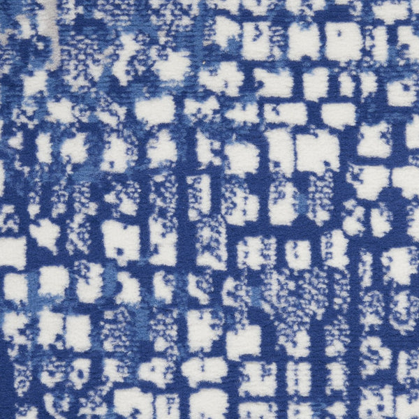 HomeRoots 8' Ivory and Navy Blue Abstract Area Rug - Modern, Stain-Resistant Design for High-Traffic Spaces 8' X 12' 551412