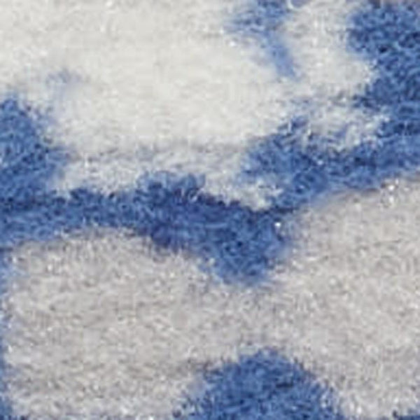 HomeRoots 7' Elegant Ivory and Navy Damask Distressed Area Rug - Durable, Stain-Resistant, Perfect for Busy Homes 8' X 12' 551414