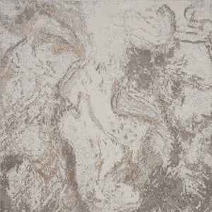 Homeroots 9' X 12' Ivory And Gray Abstract Non Skid Area Rug  Polypropylene,Polyester 551415