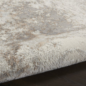 HomeRoots 8' Ivory and Gray Abstract Area Rug - Modern Design, Non-Skid Backing, Perfect for Any Room Décor 9' X 12' 551415