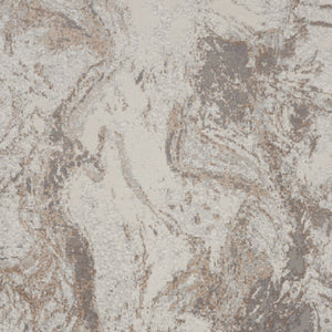 Homeroots 9' X 12' Ivory And Gray Abstract Non Skid Area Rug  Polypropylene,Polyester 551415