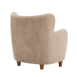 English Elm Christopher Knight Home® - Lucia Velvet Wingback Armchair with Pocket Spring Cushion, Mid-Century Birch Legs, Luxe Comfort Camel 31.5 L x 30.75 W x 30.5 H N776P205426M