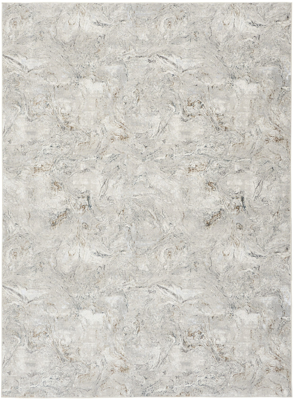 Homeroots 9' X 12' Gray And Brown Abstract Non Skid Area Rug  Polyester 551432