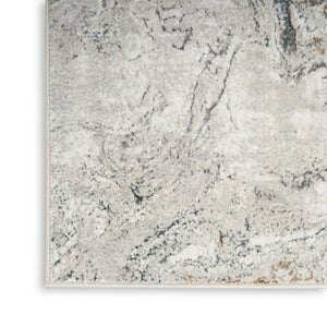 HomeRoots 9' X 12' Stylish Gray and Brown Abstract Non-Skid Area Rug - Durable, Stain-Resistant, Low-Maintenance! 551432