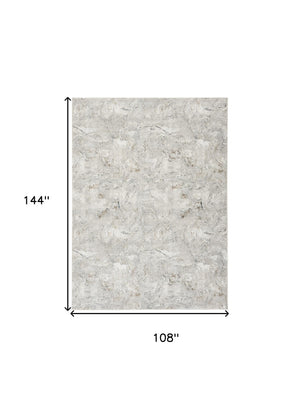 Homeroots 9' X 12' Gray And Brown Abstract Non Skid Area Rug  Polyester 551432