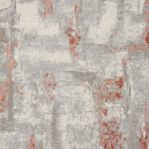 Homeroots 9' X 12' Gray And Red Abstract Non Skid Area Rug  Polypropylene,Polyester 551435