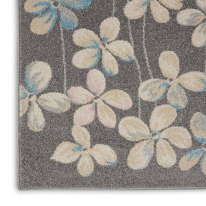 HomeRoots 6' Beige and Gray Floral Area Rug – Elegant Design for Timeless Style and Durable Everyday Use 9' X 12' 551439