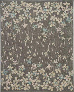 HomeRoots 6' Beige and Gray Floral Area Rug – Elegant Design for Timeless Style and Durable Everyday Use 9' X 12' 551439