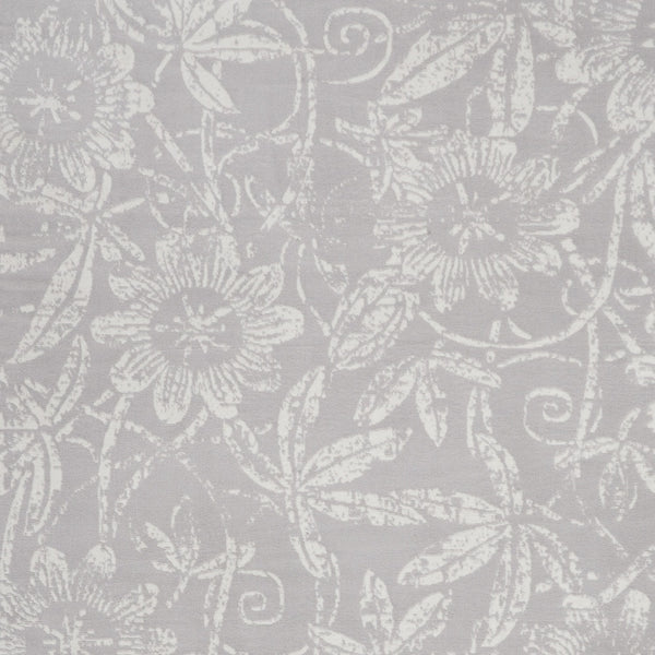 Homeroots 7' Ivory And Gray Floral Distressed Non-skid Area Rug - Perfect For Pets, Stain-resistant & Durable 8' X 12' Polyester 551443