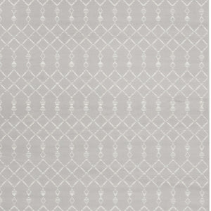 Homeroots 6' Gray And Ivory Moroccan Distressed Area Rug - Stain Resistant, Non-skid, Durable, Cozy Design 8' X 12' Polyester 551445