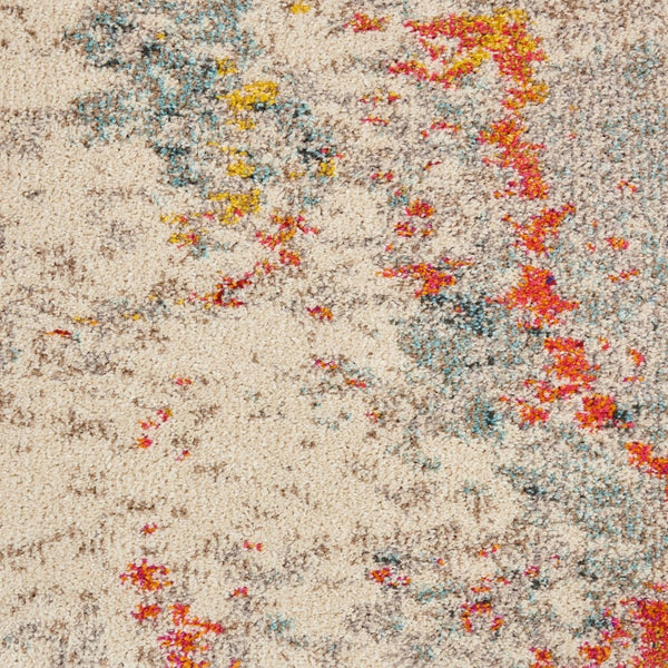HomeRoots 9' Ivory Abstract Power Loom Area Rug - Modern Elegance for Living Spaces, Durable & Easy Care Design 9' X 12' 551454