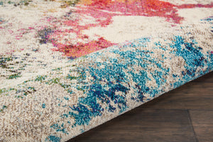 Homeroots 9' X 12' Ivory Abstract Power Loom Area Rug  Polypropylene 551454