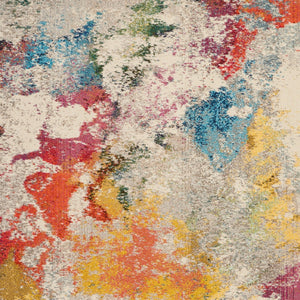 Homeroots 9' X 12' Ivory Abstract Power Loom Area Rug  Polypropylene 551454