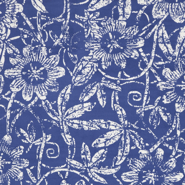 Homeroots 8' X 12' Ivory And Navy Blue Floral Distressed Non Skid Area Rug  Polypropylene 551467