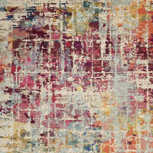 9 Foot by 12 Polypropylene Abstract Blush Area Rug for Living Room Bedroom