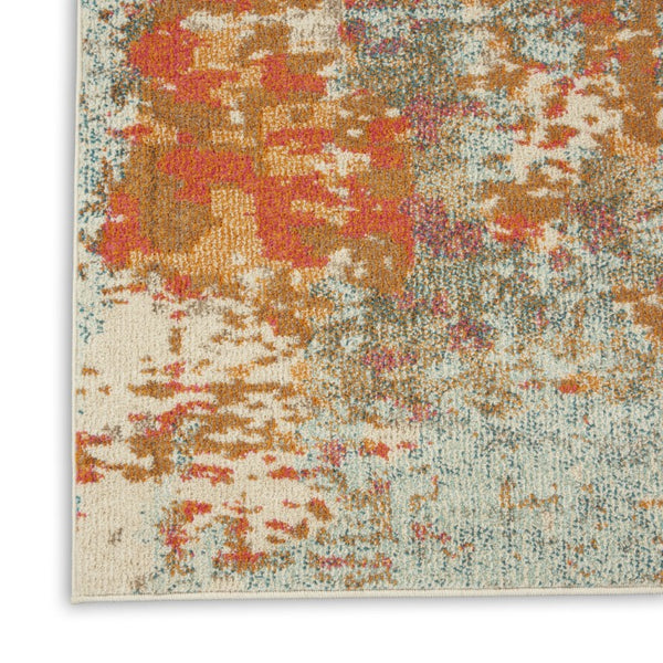 9 Foot by 12 Polypropylene Abstract Blush Area Rug for Living Room Bedroom