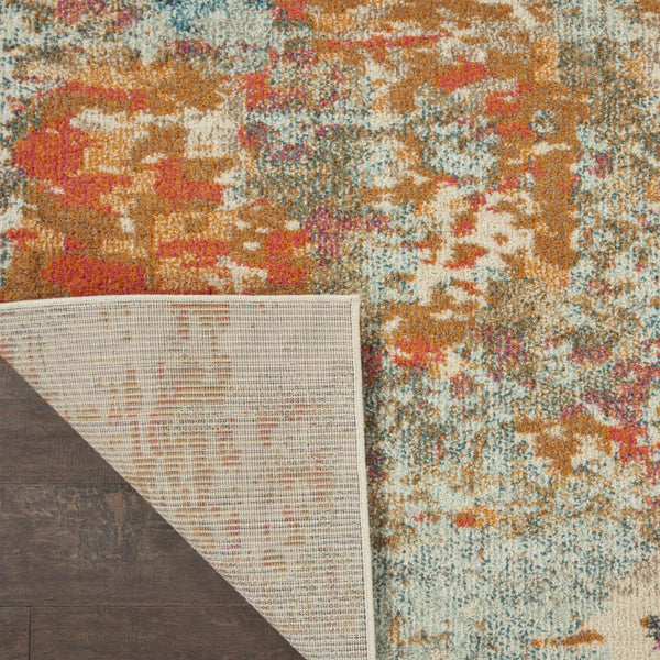 9 Foot by 12 Polypropylene Abstract Blush Area Rug for Living Room Bedroom