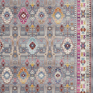 Homeroots 9' X 12' Distressed Floral Area Rug In Ivory Pink & Gray - Non-skid, Stain-resistant, Durable Design  Polypropylene 551489