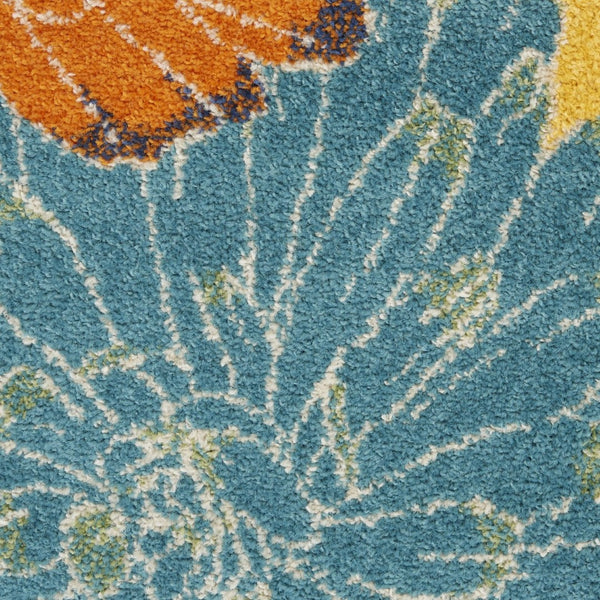 HomeRoots 9' Elegant Yellow Floral Power Loom Area Rug - Timeless Design for Living Rooms and Dining Areas 9' X 12' 551496