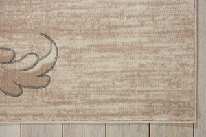 HomeRoots 5' Elegant Tan, Black & Ivory Damask Non-Skid Area Rug - Durable, Stylish, Ideal for Family Spaces 9' X 13' 551499