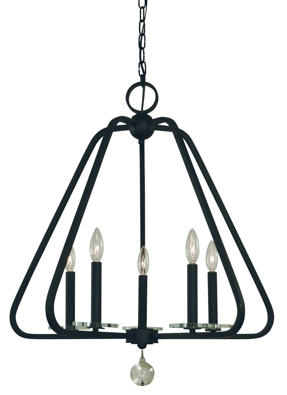 Framburg 5-light Triangulum Dining Chandelier - Modern Elegance For Your Home With Striking Design & Style Matte Black Metal 5515 Mblack