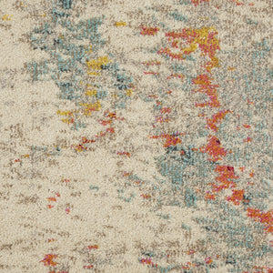 Homeroots 10' X 14' Ivory Abstract Power Loom Area Rug  Polypropylene 551524