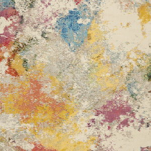 Homeroots 10' X 14' Ivory Abstract Power Loom Area Rug  Polypropylene 551524