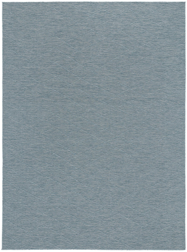 HomeRoots 8' X 10' Aqua and Ivory Geometric Area Rug – Stylish, Durable, Indoor/Outdoor Perfect for Any Space 551532