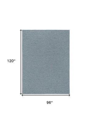 HomeRoots 8' X 10' Aqua and Ivory Geometric Area Rug – Stylish, Durable, Indoor/Outdoor Perfect for Any Space 551532
