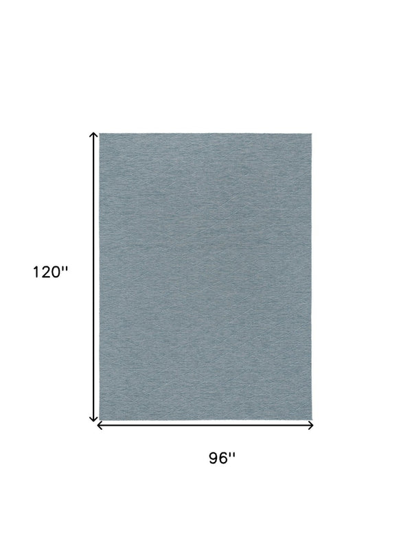 HomeRoots 8' X 10' Aqua and Ivory Geometric Area Rug – Stylish, Durable, Indoor/Outdoor Perfect for Any Space 551532