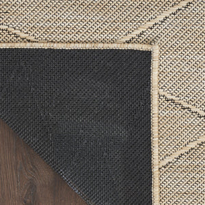 HomeRoots 8' X 10' Geometric Indoor Outdoor Area Rug - Modern Natural Light Brown, Durable & Low-Maintenance Design 551533