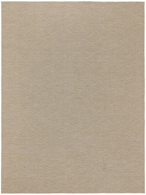 HomeRoots 8' X 10' Geometric Indoor Outdoor Area Rug - Modern Natural Light Brown, Durable & Low-Maintenance Design 551533