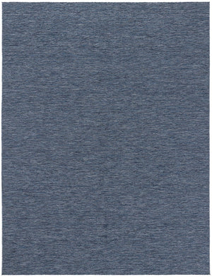 HomeRoots 8' X 10' Navy Blue & Ivory Geometric Rug - Stylish, Durable & Versatile for Indoor/Outdoor Spaces! 551537
