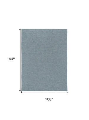 HomeRoots 9' Aqua and Ivory Geometric Indoor Outdoor Area Rug - Modern, Durable, Easy-Care for Any Space! 551538