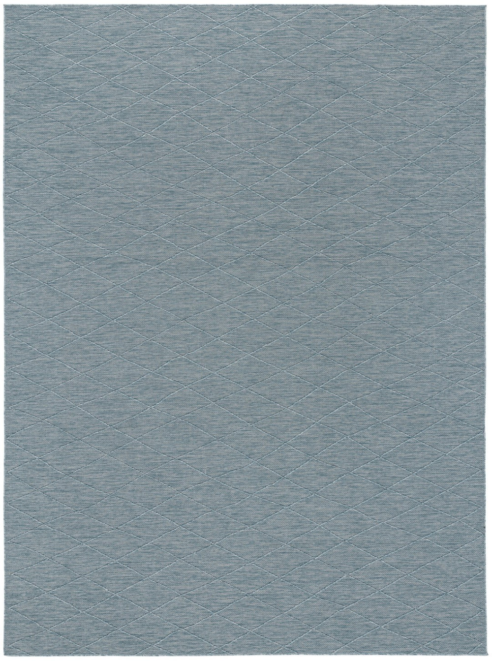 HomeRoots 9' Aqua and Ivory Geometric Indoor Outdoor Area Rug - Modern, Durable, Easy-Care for Any Space! 551538
