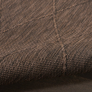 HomeRoots 9' X 12' Dark Brown Geometric Area Rug - Durable, Weather-Resistant & Easy Care for Indoor/Outdoor Use 551541