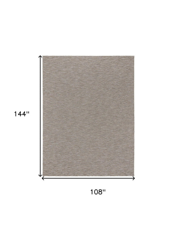 HomeRoots 9' Geometric Gray and Light Gray Indoor Outdoor Area Rug - Durable, Stylish, Versatile for Any Space 551542