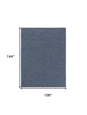 HomeRoots 9' Navy Blue and Ivory Geometric Indoor Outdoor Area Rug - Stylish, Durable, Easy-Clean Design for Any Space 551543
