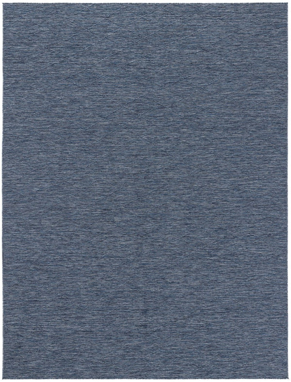 HomeRoots 9' Navy Blue and Ivory Geometric Indoor Outdoor Area Rug - Stylish, Durable, Easy-Clean Design for Any Space 551543