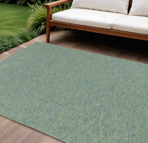 HomeRoots 10' Geometric Blue and Green Area Rug - Durable Indoor/Outdoor Design for Modern Spaces, Easy Care 551546
